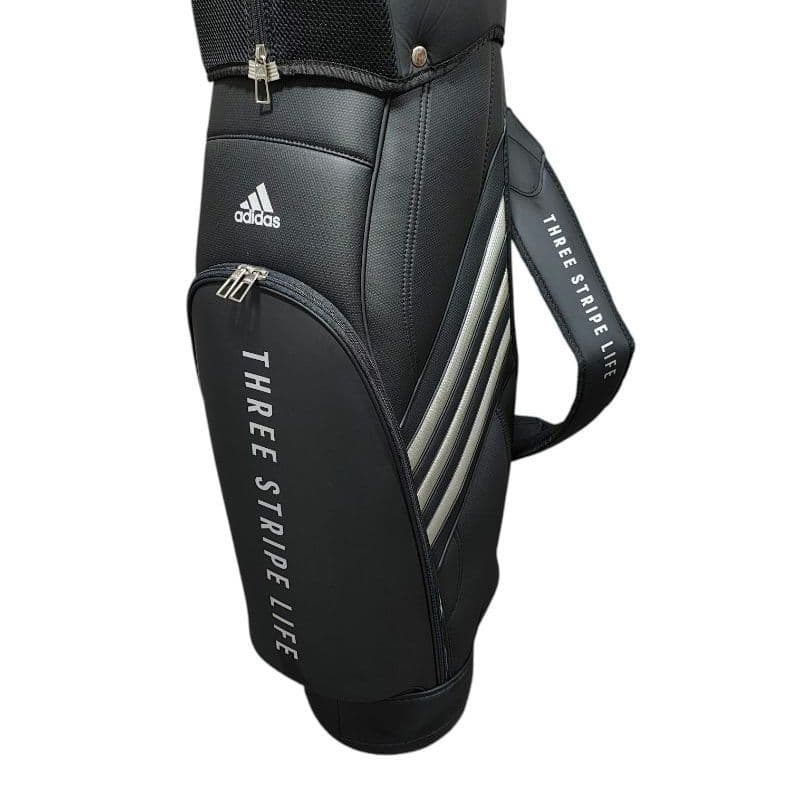 アディダス adidas 軽量 スリーストライプ キャディバッグ メンズブラック
