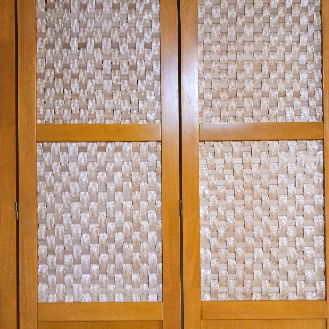 スクリーン パーテーション おしゃれ 衝立 ナチュラル 3連