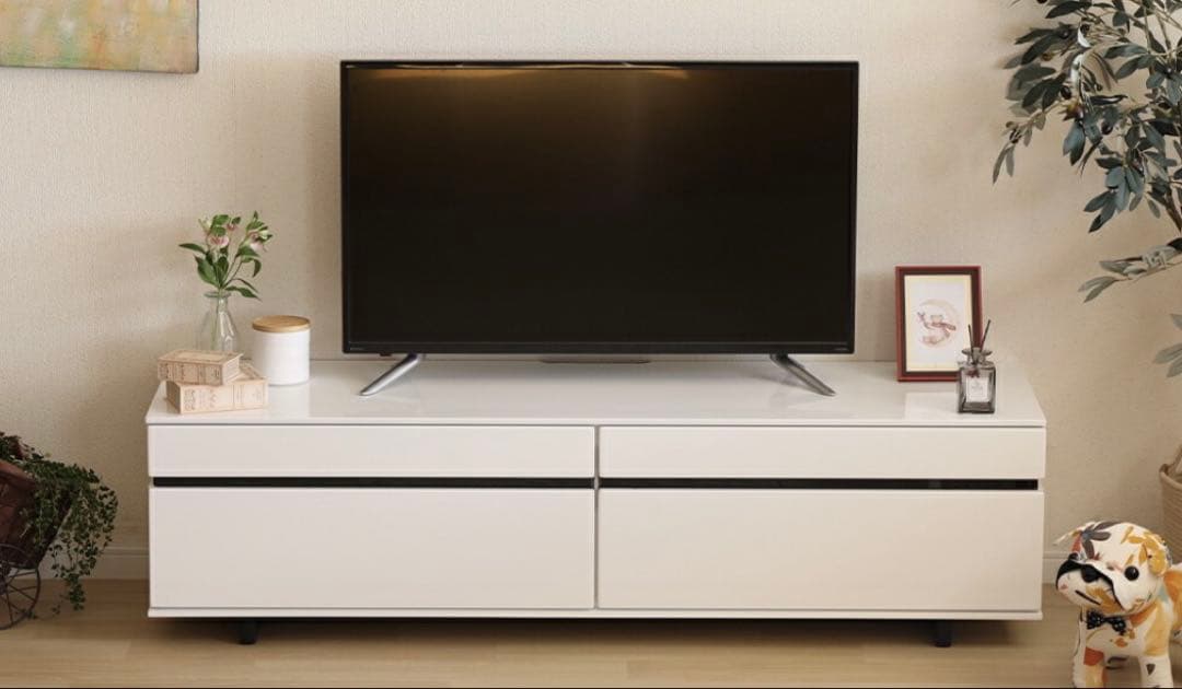 【送料無料！直接受取希望者は8000円引き！】テレビボードホワイト　幅150cm