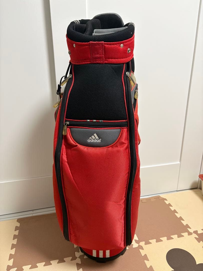 adidas アディダス　キャディバック　赤　レッド　ゴルフ