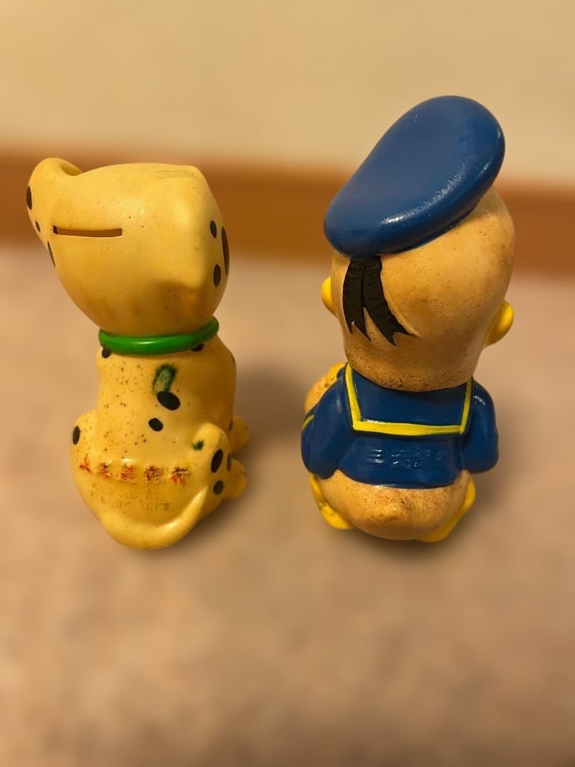 ディズニー　ドナルド　101匹わんちゃん 　三菱銀行　貯金箱　昭和