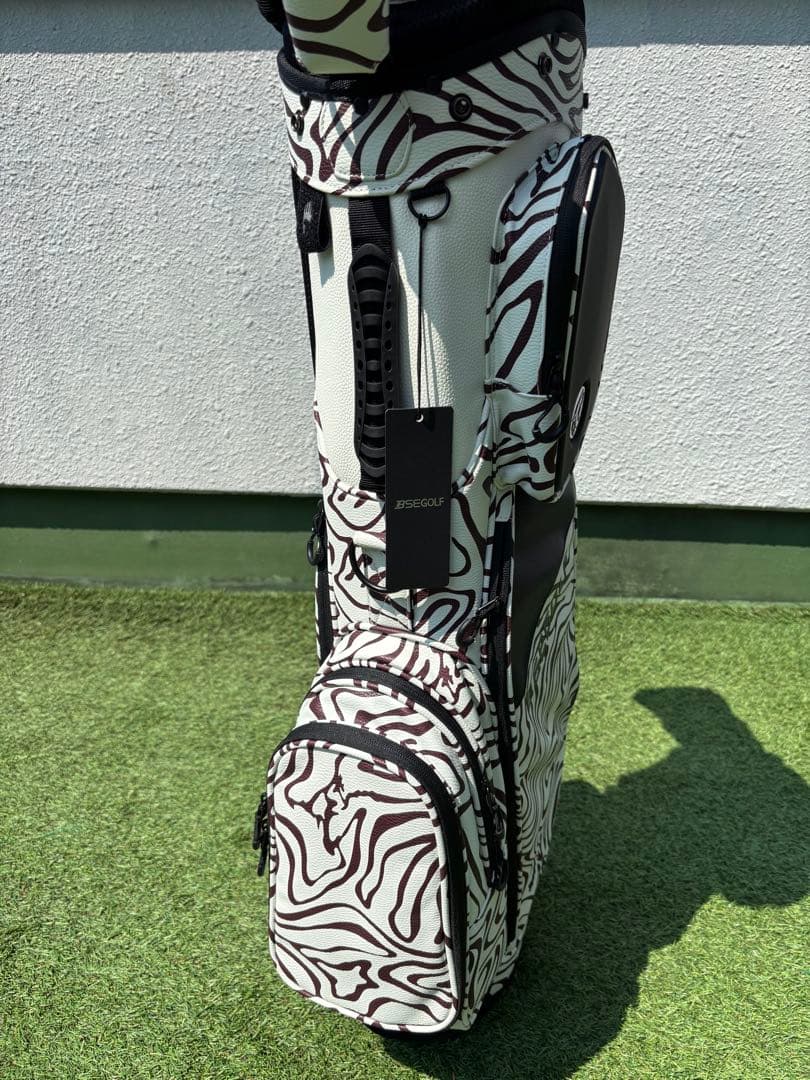 BSEGOLF スタンドキャディバッグ　新品　ゴルフバッグ　アニマル柄　ゼブラ柄