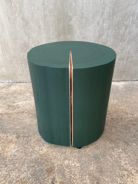 黒板塗料を塗った切り株　31cm