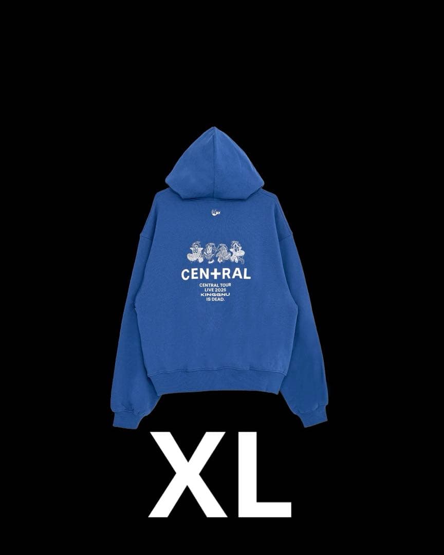 King Gnu CEN+RAL KG IS DEAD HOODIE 青 XL