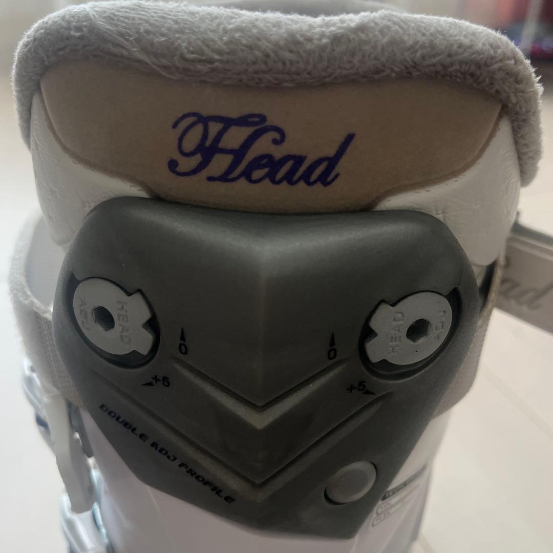 美品】HEAD スキーブーツ　　ホワイト25.0-25.5cm