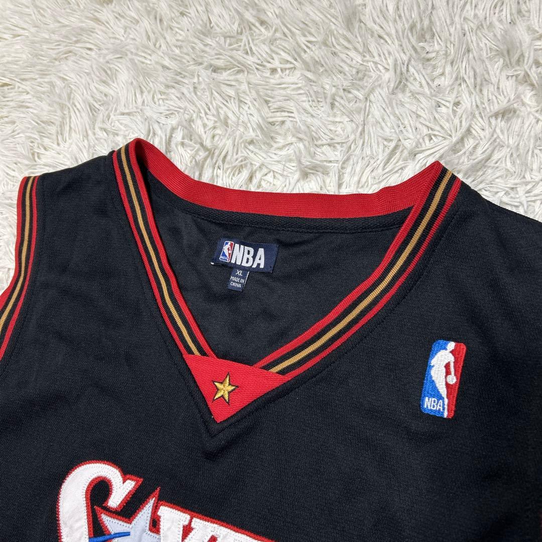 NBA アメリカ　バスケットボール　シクサーズ　アイバーソン　ユニフォーム　刺繍