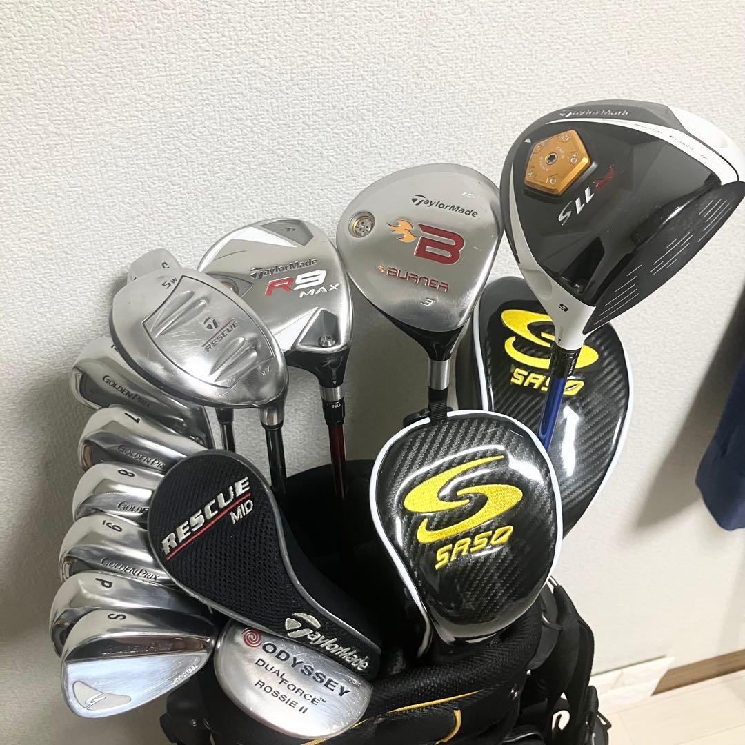 豪華❗️メンズゴルフセットTaylorMadeテーラーメイド他クラブ12本バック付