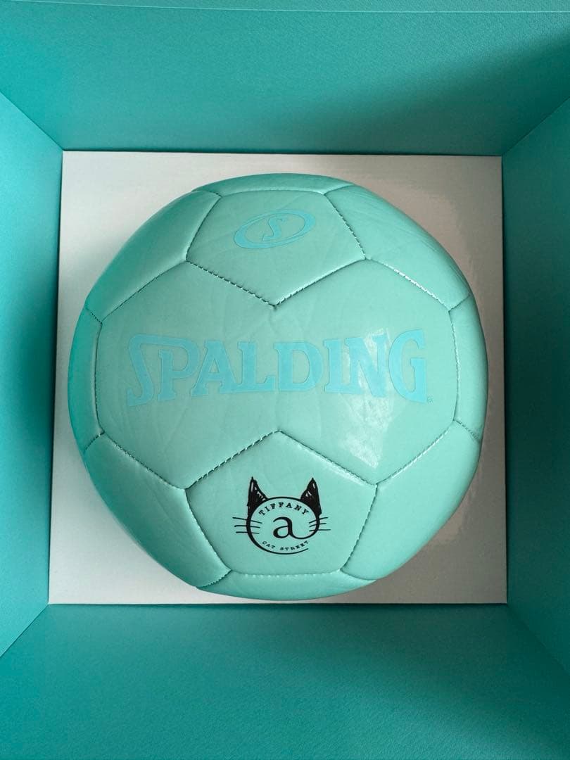 ティファニー×スポルディング サッカーボール5号 ショッパー・保存袋付き