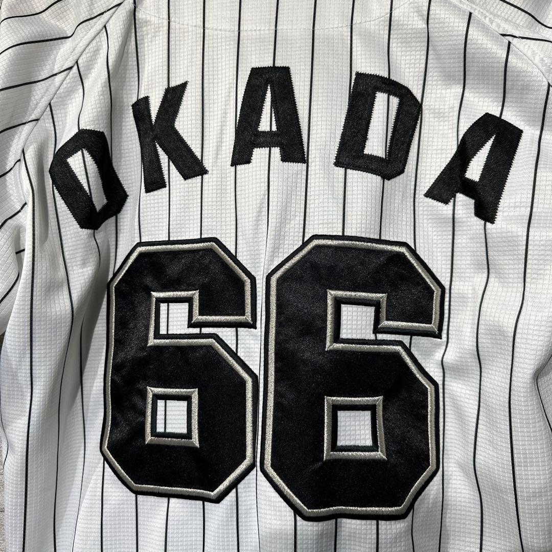 【美品】千葉ロッテマリーンズ　ユニフォーム　背番号66 岡田幸文元選手　M