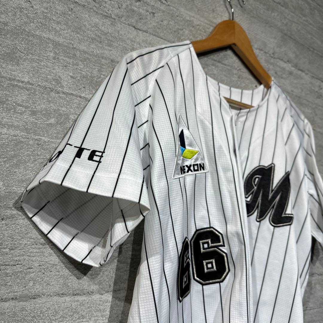 【美品】千葉ロッテマリーンズ　ユニフォーム　背番号66 岡田幸文元選手　M