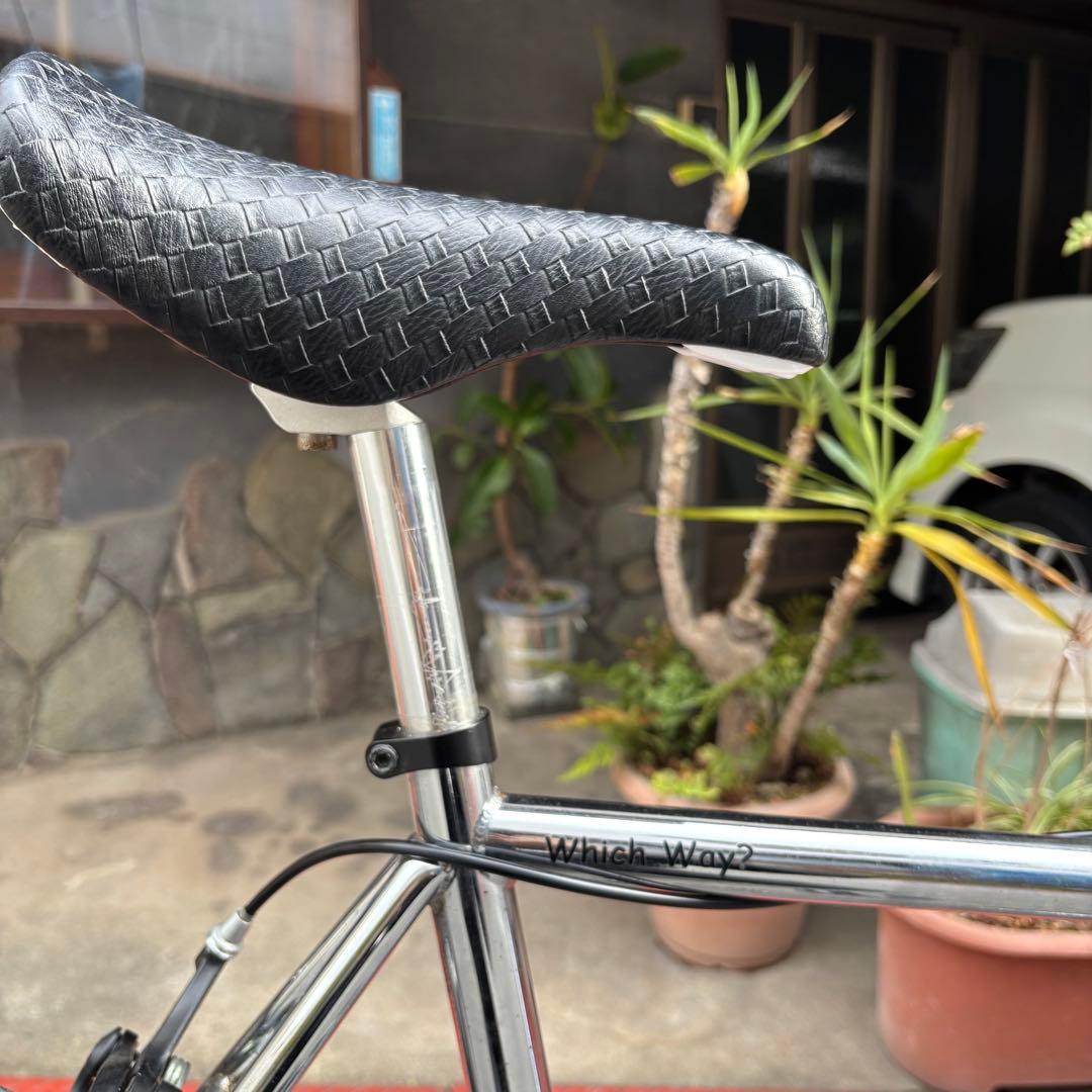 発送可 FUN ANGUS メッキ ピストバイク 車体 53 クロモリ