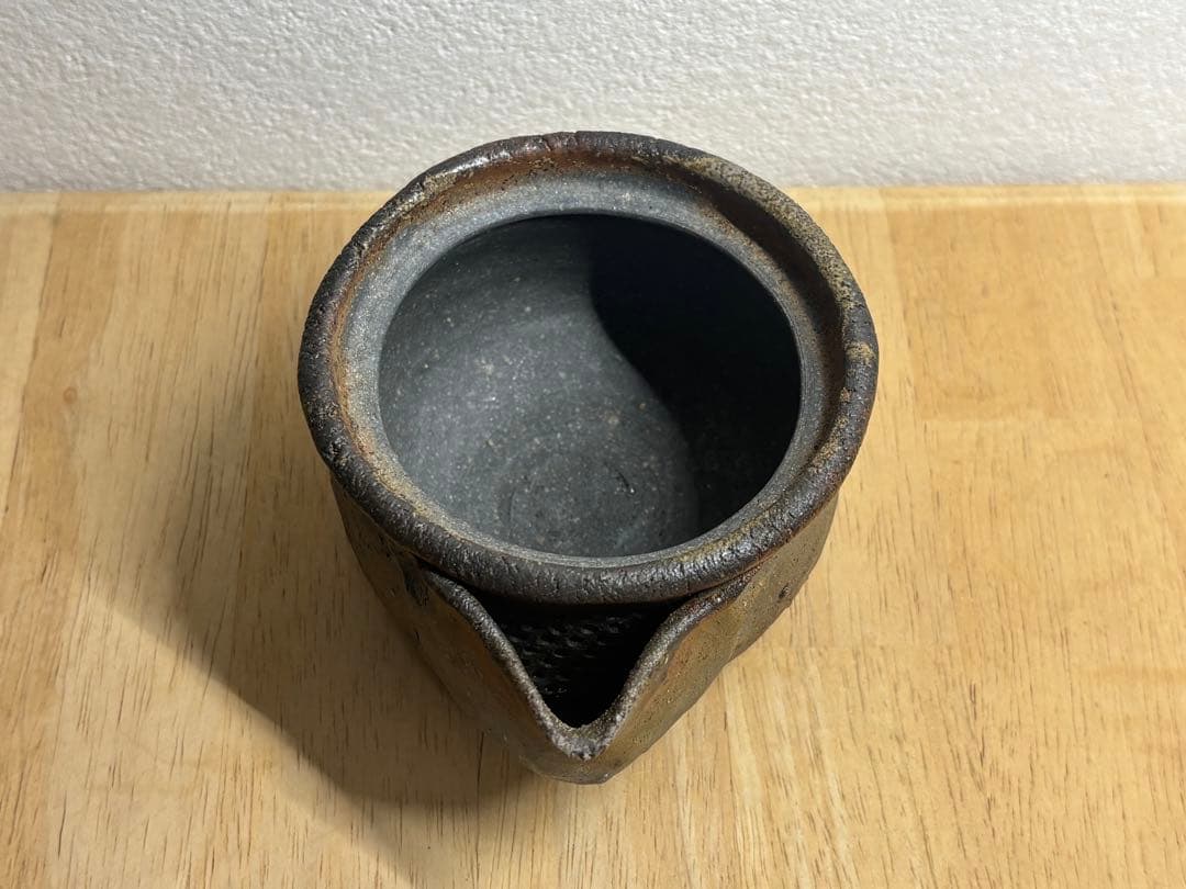 117. 備前焼 宝瓶 登り窯 カニ 手びねり 急須
