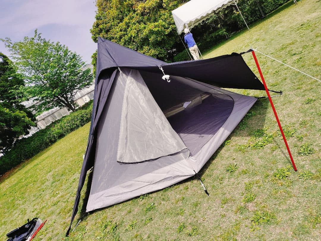 dod ONE POLE TENT(M) ブラック グランドシート付き