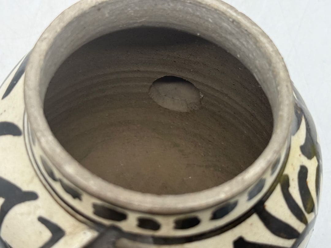 高橋道八作　黒釉水注　茶器　茶道具　木箱入　送料込み251125