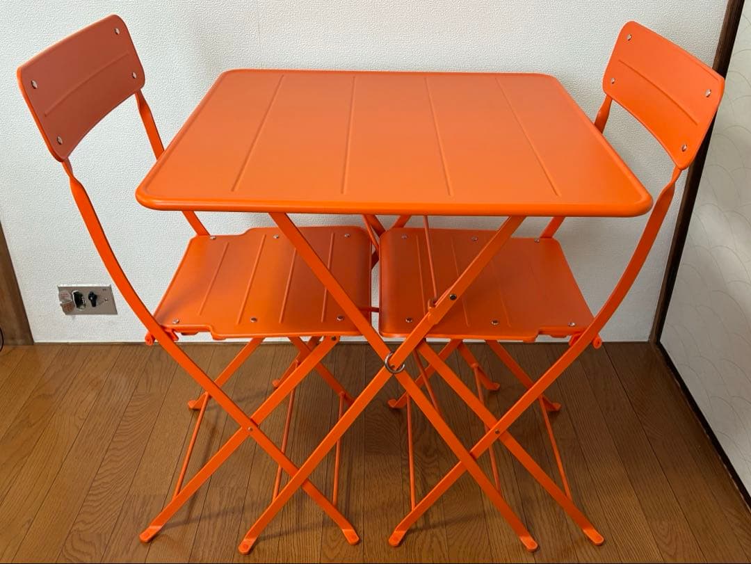 IKEA スンドソー　ストランドン　折りたたみテーブル・チェア &スツールセット