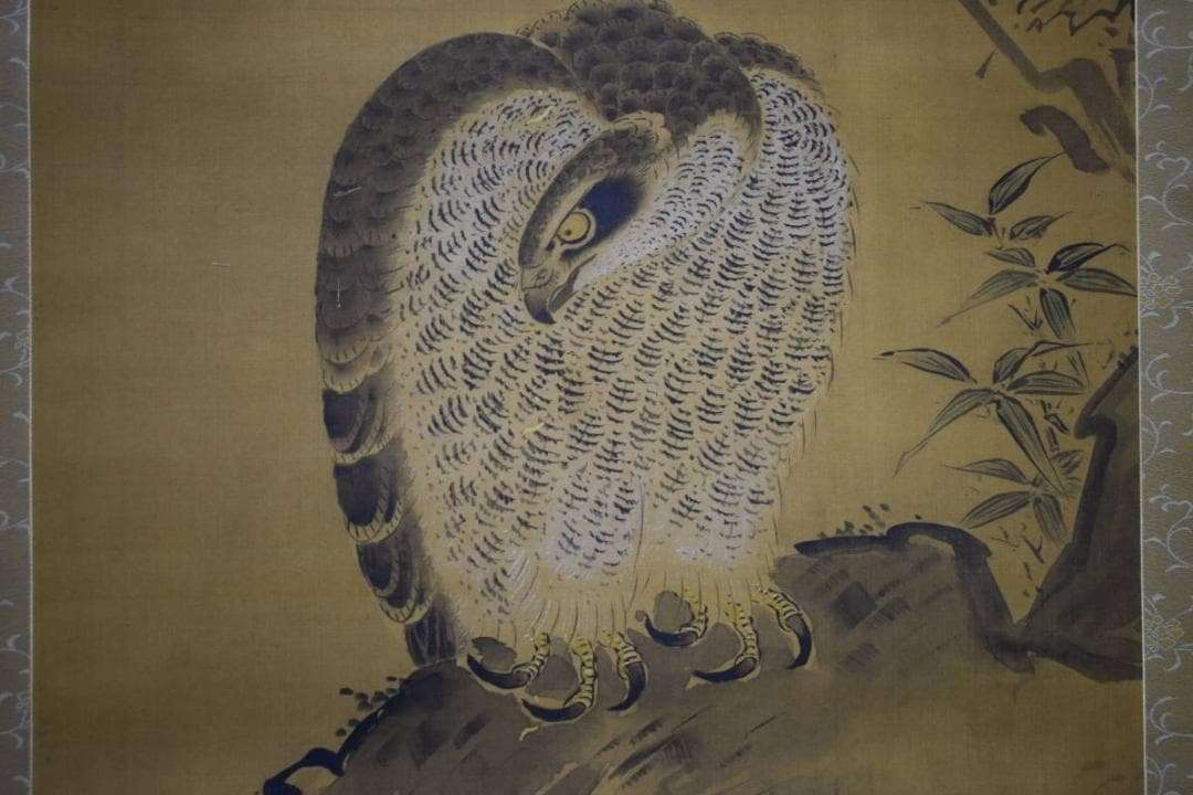 不詳/作者不詳/古画/鷹図/布袋屋掛軸HG-124