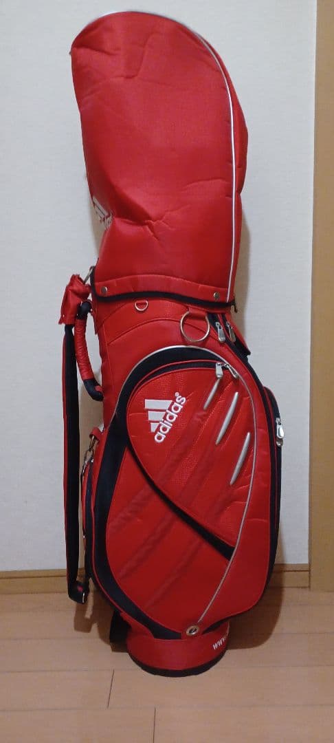 adidas レッド キャディバッグ