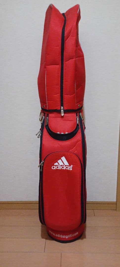 adidas レッド キャディバッグ