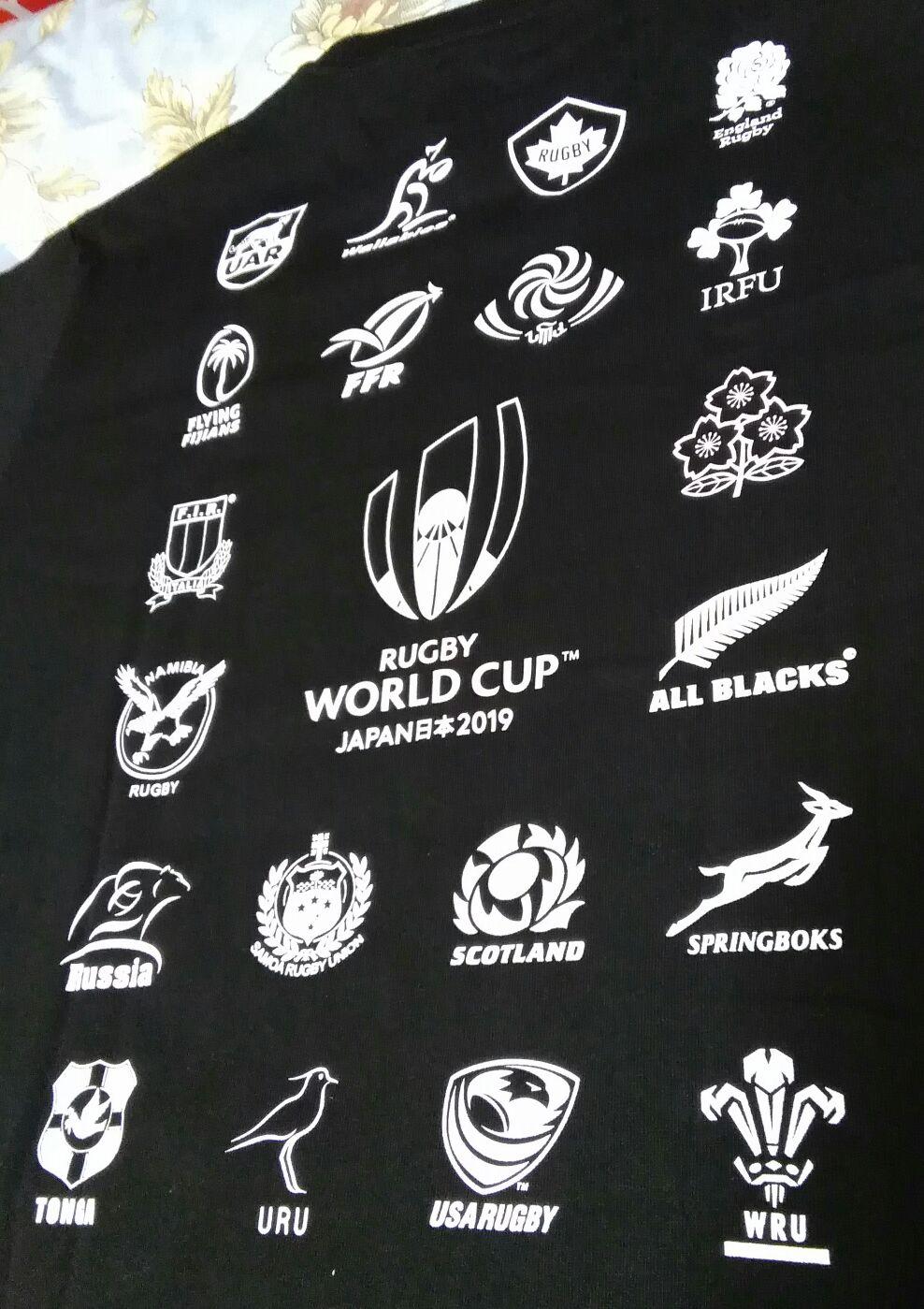 お宝ラグビーワールドカップ2019年　全２０チーム　エンブレムデザイン　Tシャツ