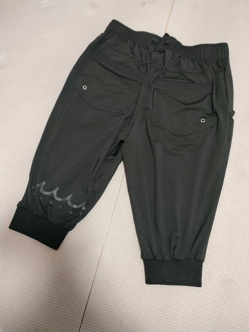 ムータマリン ゴルフ パンツ 8ロゴジップ 黒　ハーフパンツ　ジョガー