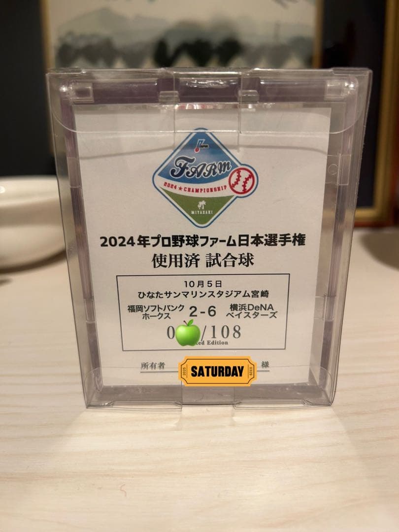 2024年プロ野球ファーム日本選手権記念ボール