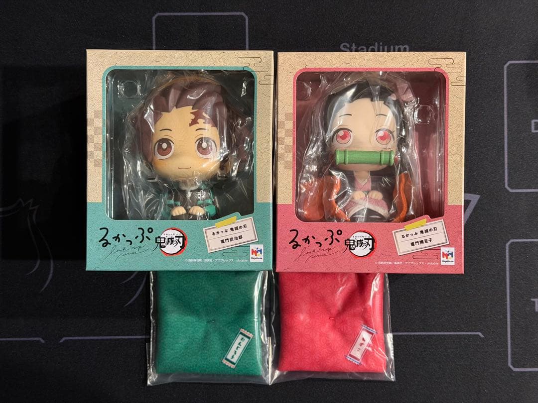 【新品未開封】るかっぷ　鬼滅の刃セット　炭治郎、禰豆子、善逸、伊之助　座布団付き