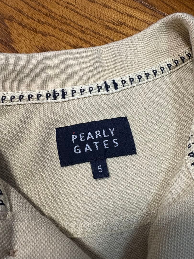 美品！PEARLY GATES ポロシャツ サイズ5 ベージュ