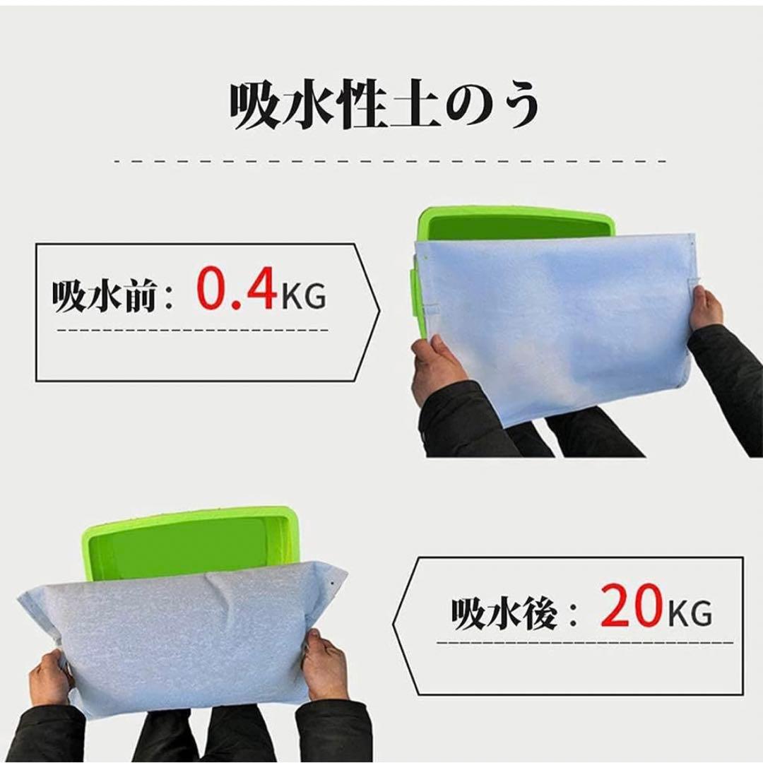 【防災用品】吸水性土のう 水だけでふくらむ土を使わない 台風、（10pcs.)