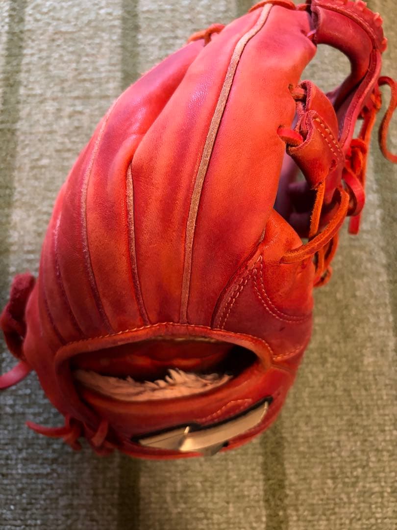 Mizuno Global Elite 少年軟式グローブ レッド