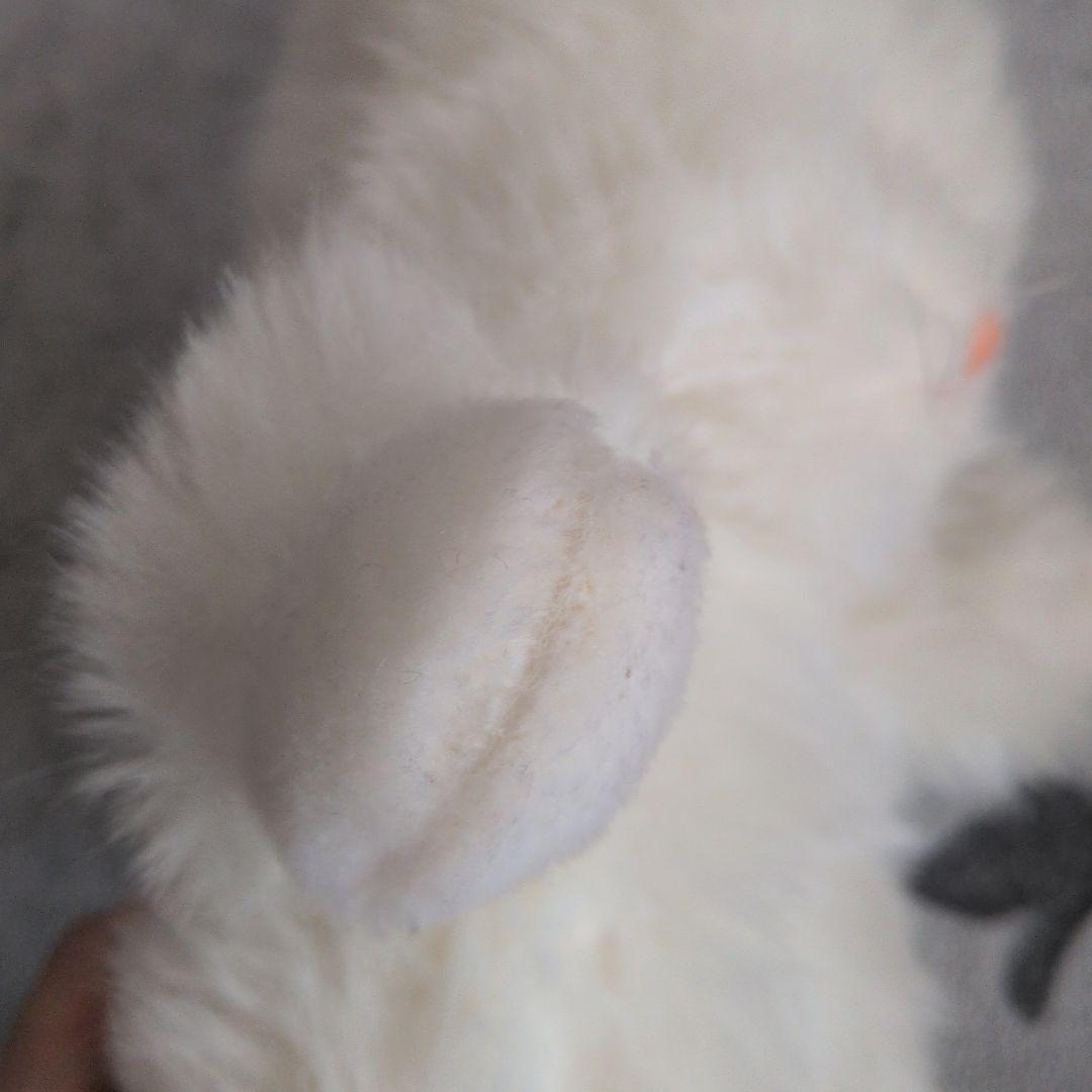 白猫　ぬいぐるみ　レトロ