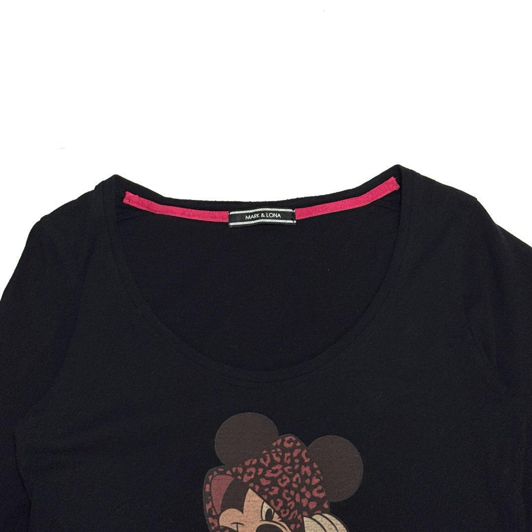 美品 マークアンドロナ ディズニー 長袖Tシャツ 黒 日本製 M