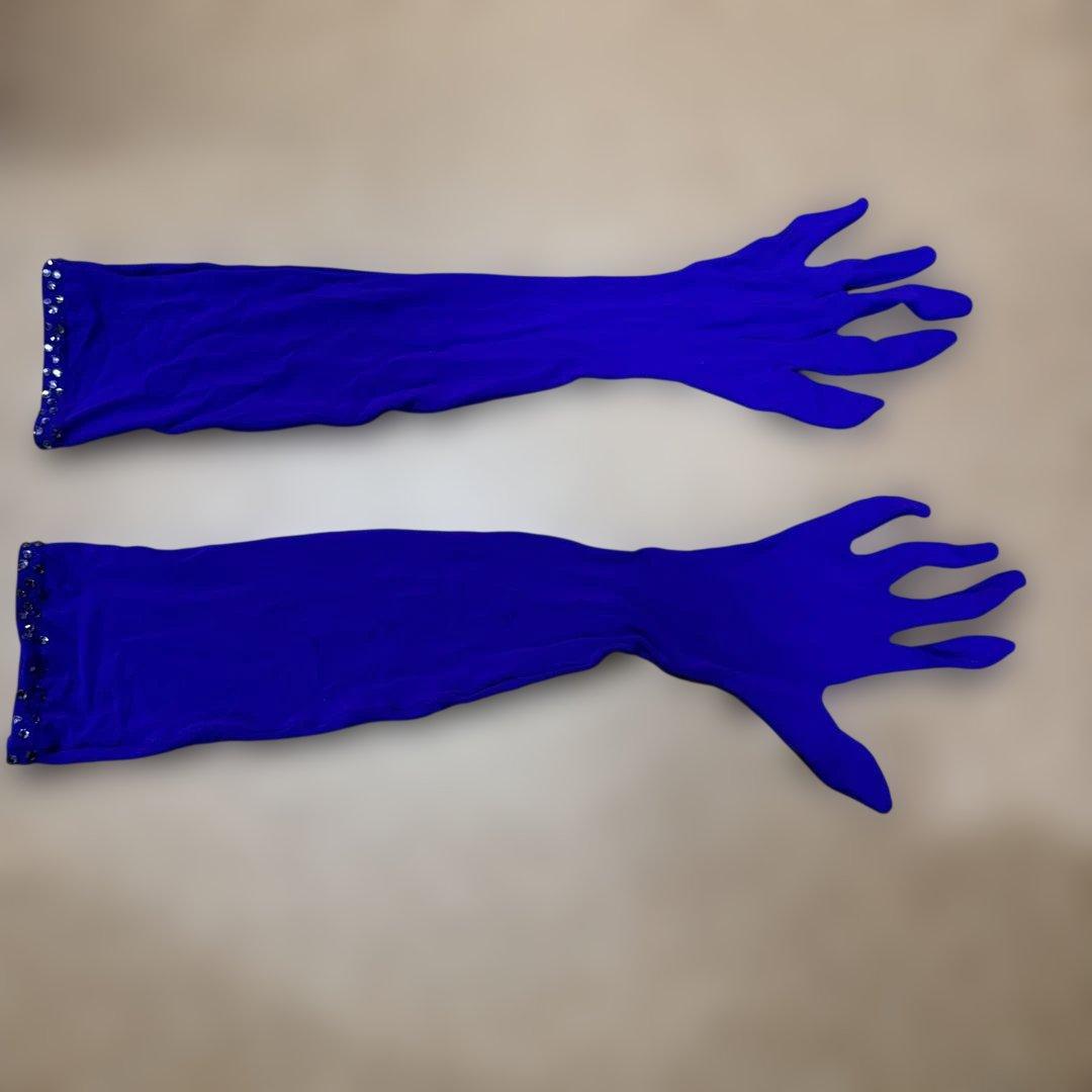 6460★S M紫 金 スワロミックス ラテンドレス 社交ダンス