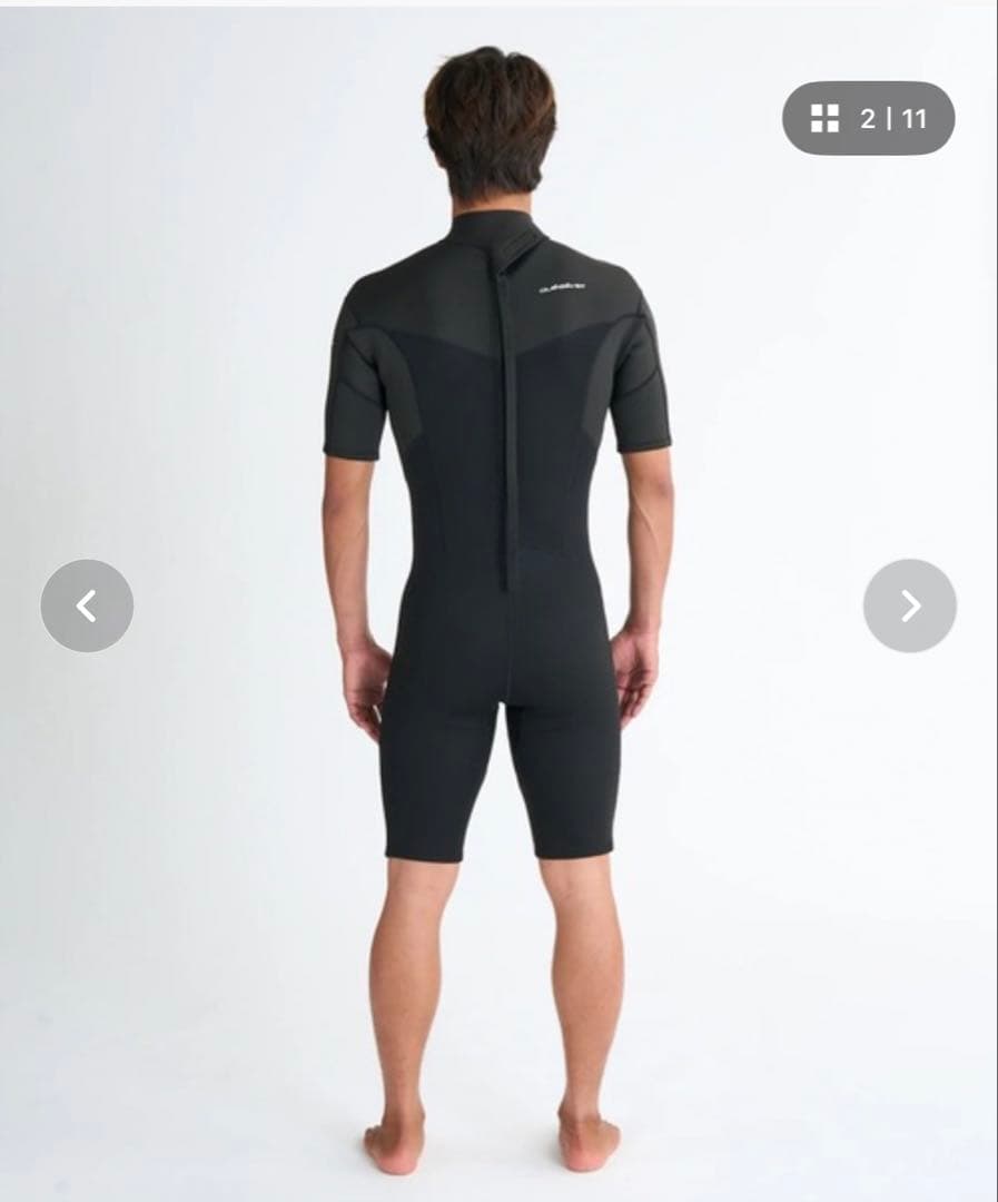 Quiksilver スプリングウェットスーツ 半袖 ブラック　XL