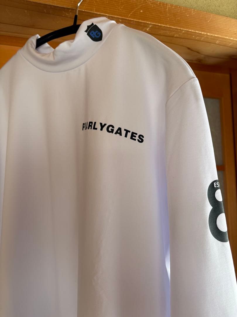 新品未使用　PEARLY GATES モックネックシャツ　白　6