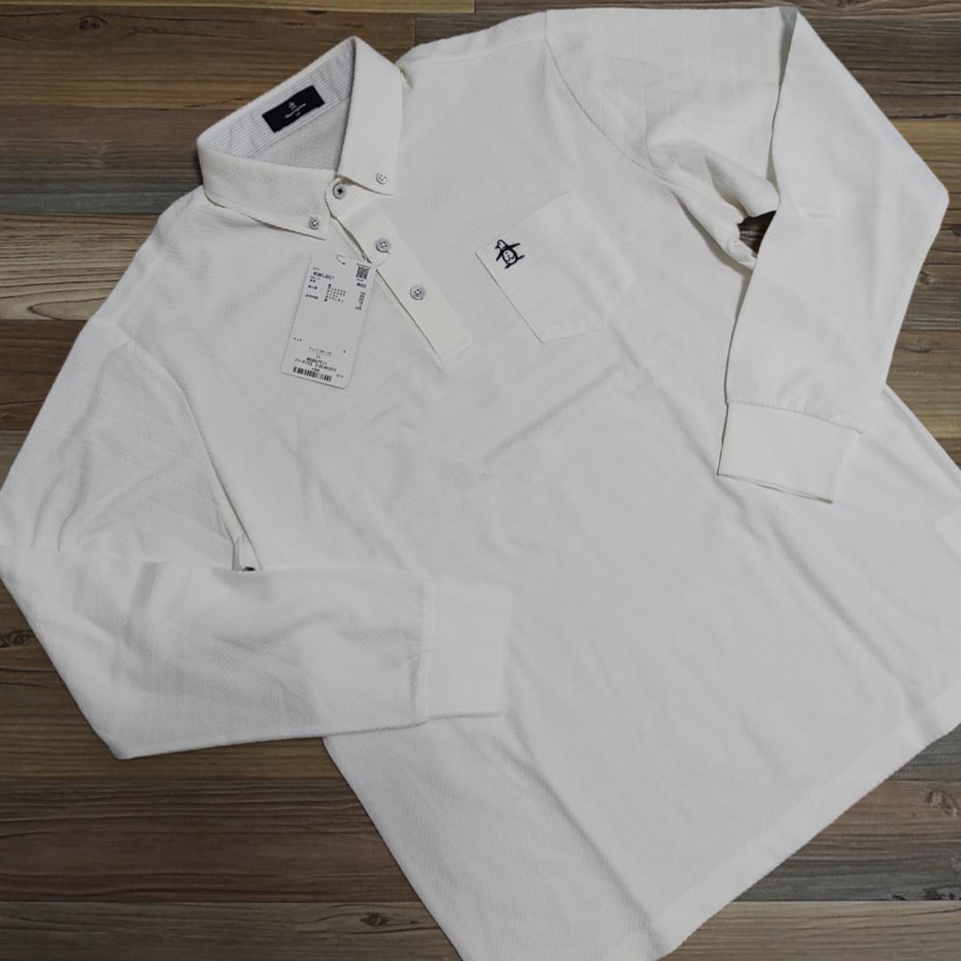 新品！⛳️マンシング⭐ジャガードボタンダウンポロシャツ LL 白