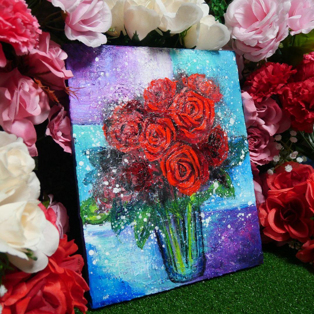 油絵 油彩 絵画 【薔薇】