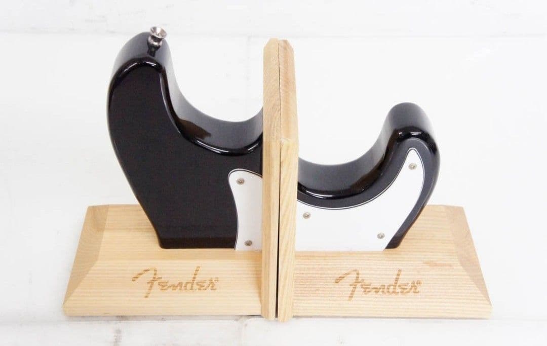 Fender ブラック ストラトキャスター ブックエンド
