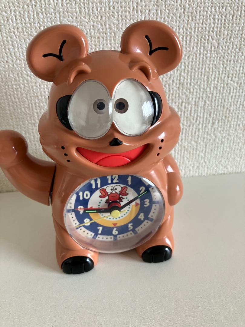 進研ゼミ　時計 たぬき ポコ　美品　髭などの付属品あり