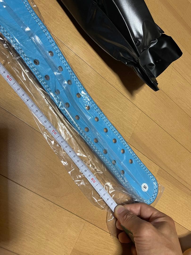 ALL OUT パワーベルト　オールアウト　トレーニングベルト　青　ブルー　S