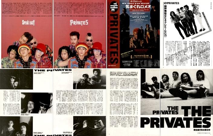 THE PRIVATES ザ・プライベーツ 雑誌 切り抜き 220P ★延原達治