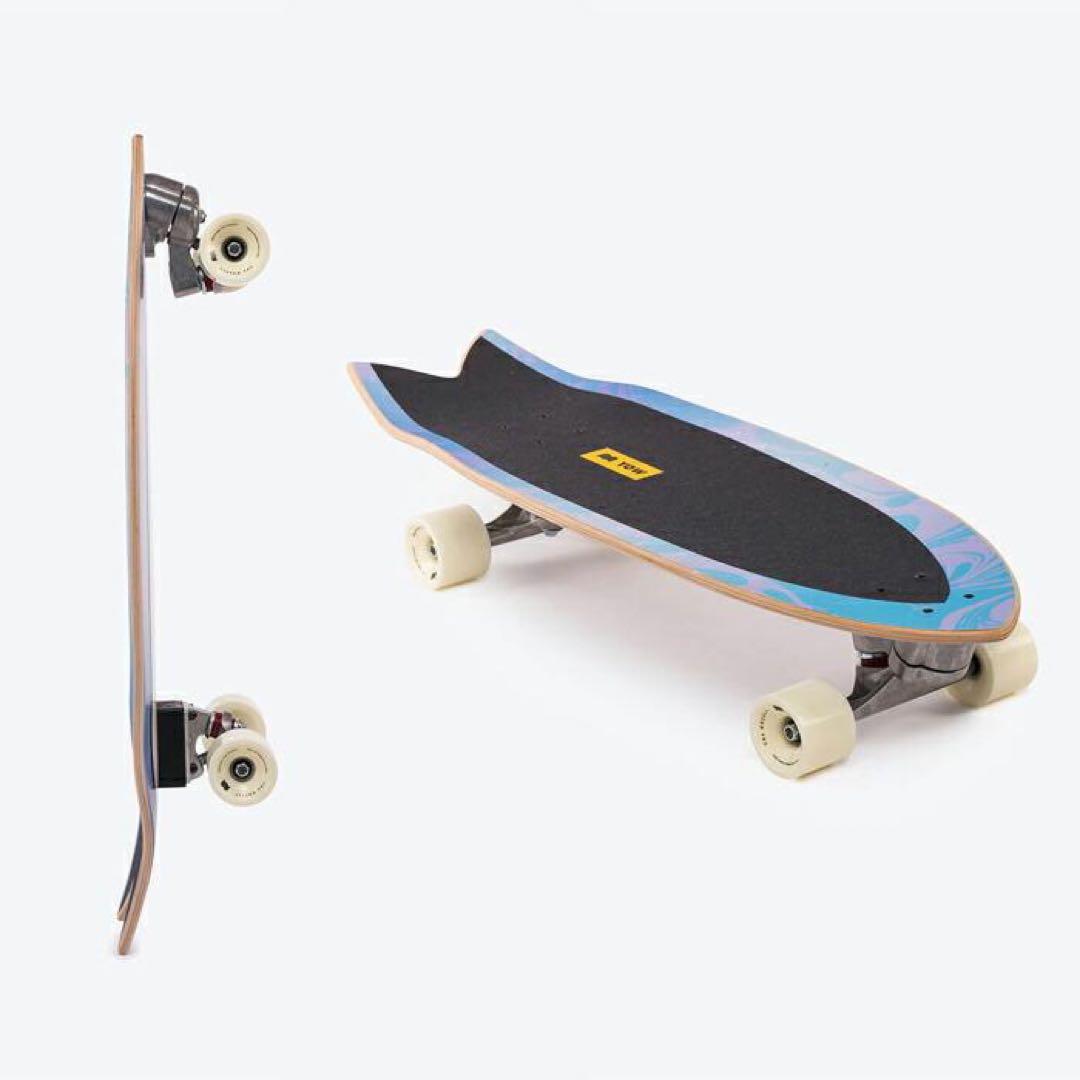 YOW SURFSKATE Coxos 31″ スケートボード 青いマーブル模様