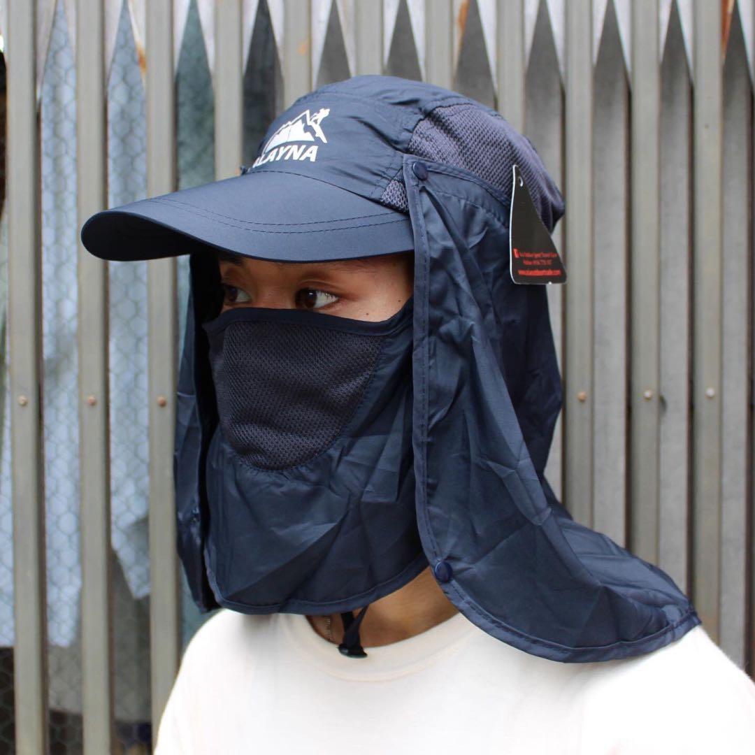 ALAYNA Fishing Cap navy キャップ フルフェイスカバー