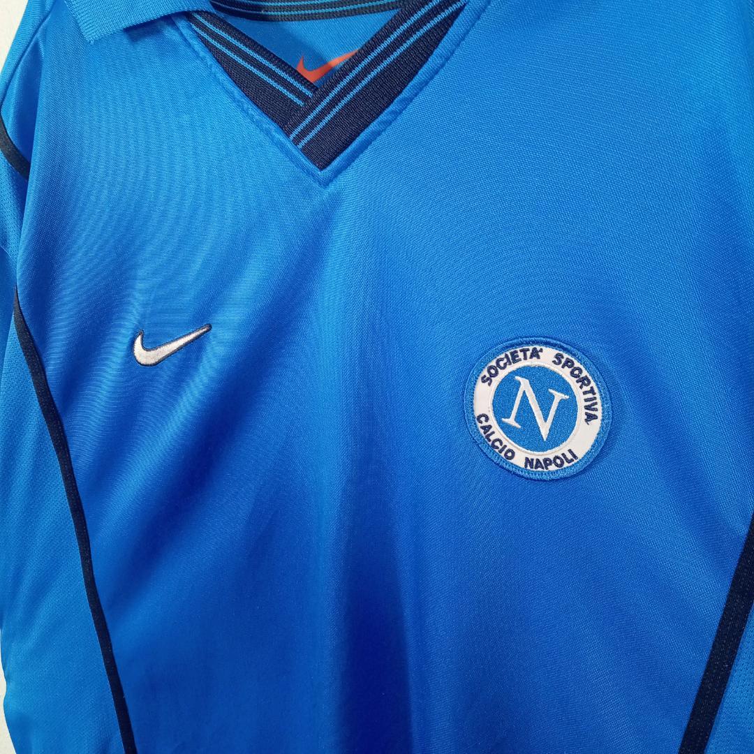 NIKE ナポリ 99-00 シーズン 青 Vネックシャツ イギリス製　XL