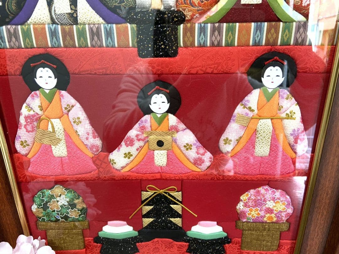 ハンドメイド特大サイズ　きめこみひな祭り