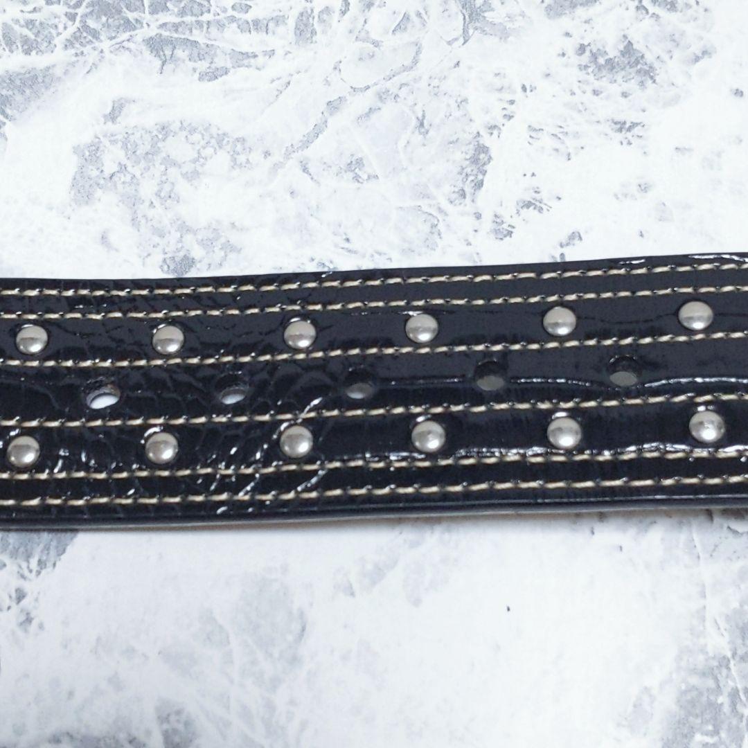 BELT FACTORY ゴルフマーカー付き ベルト スワロフスキー ブラック