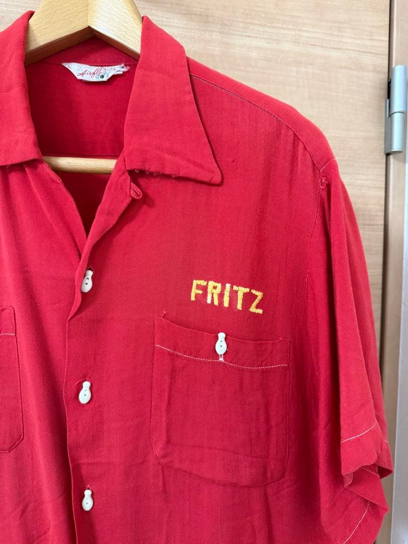50s Airflo ボウリングシャツ レーヨン
