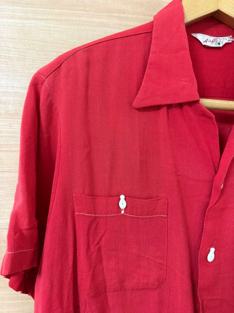 50s Airflo ボウリングシャツ レーヨン