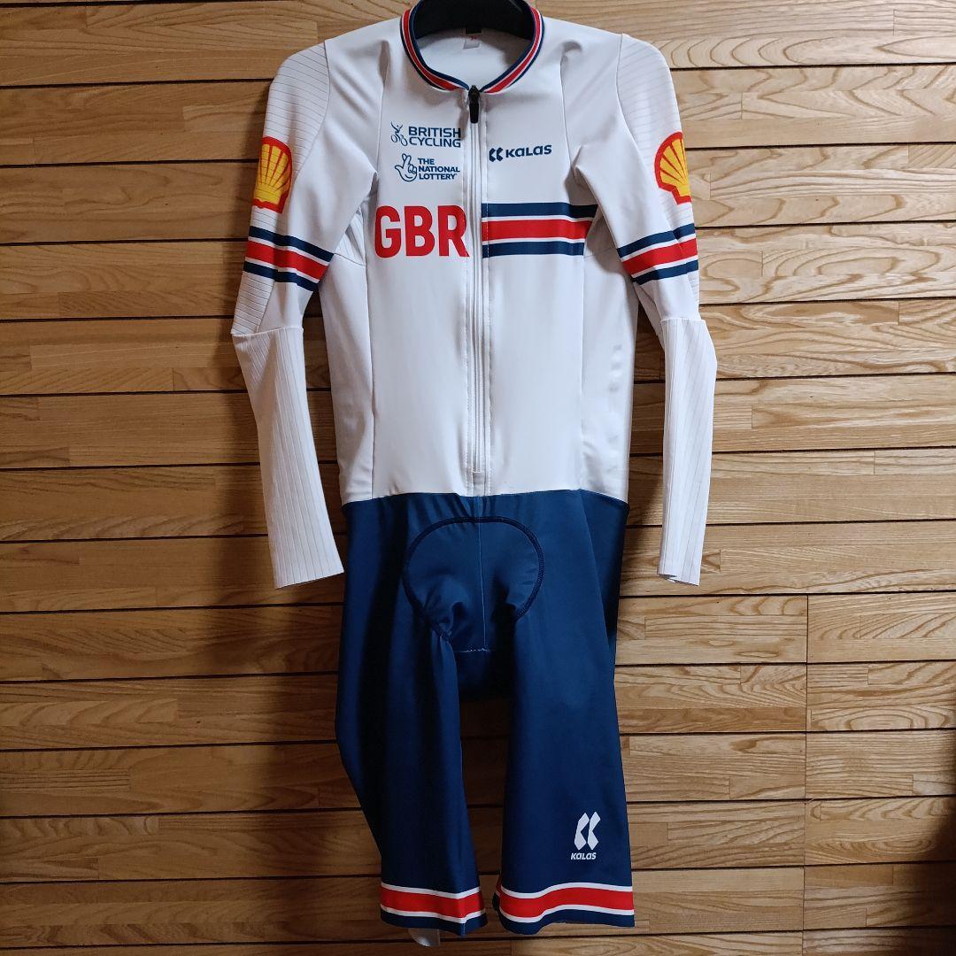 支給品　ロードスーツ　イギリス代表　ナショナルチーム　ワンピース　GBR　M　紺