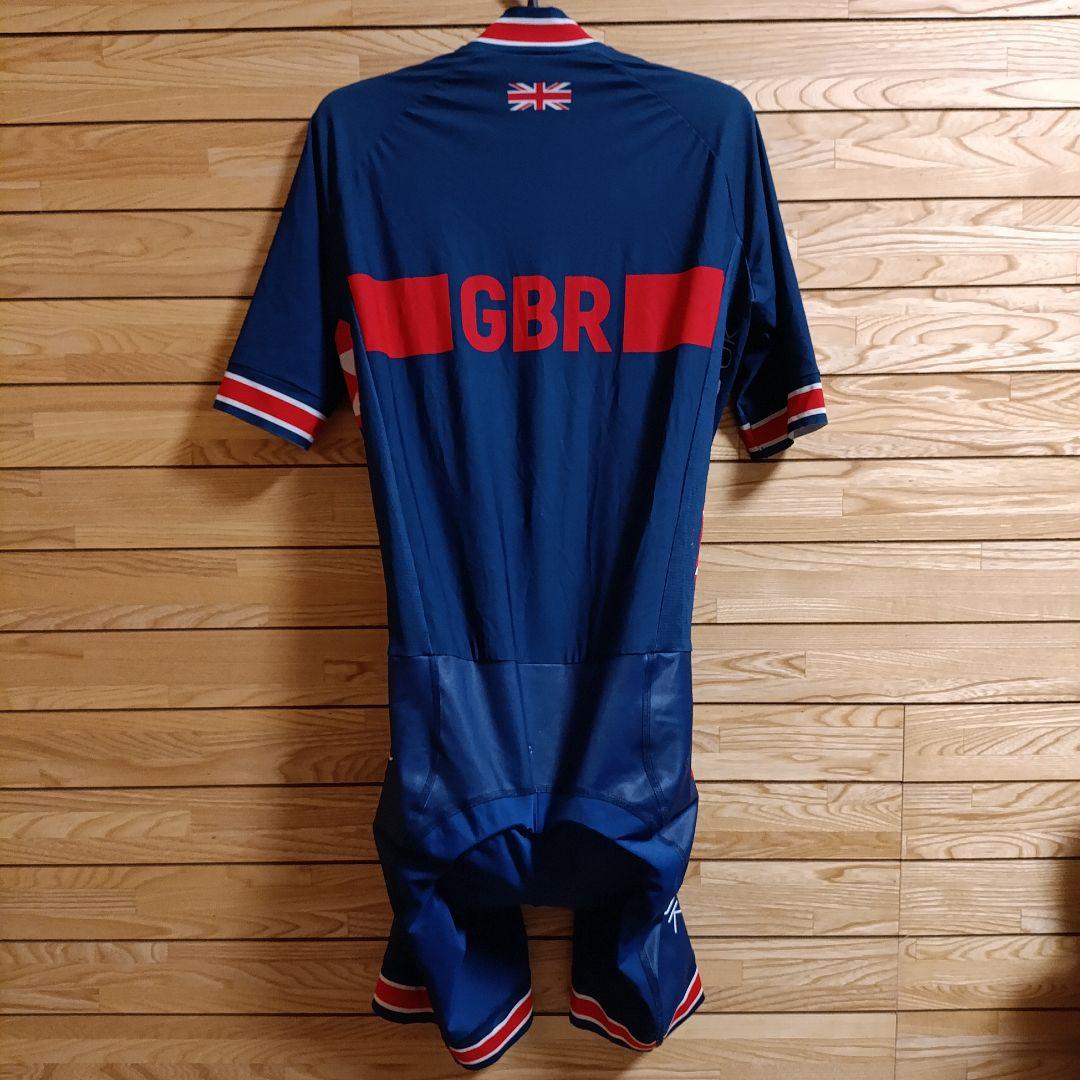 支給品　ロードスーツ　イギリス代表　ナショナルチーム　ワンピース　GBR　M　紺