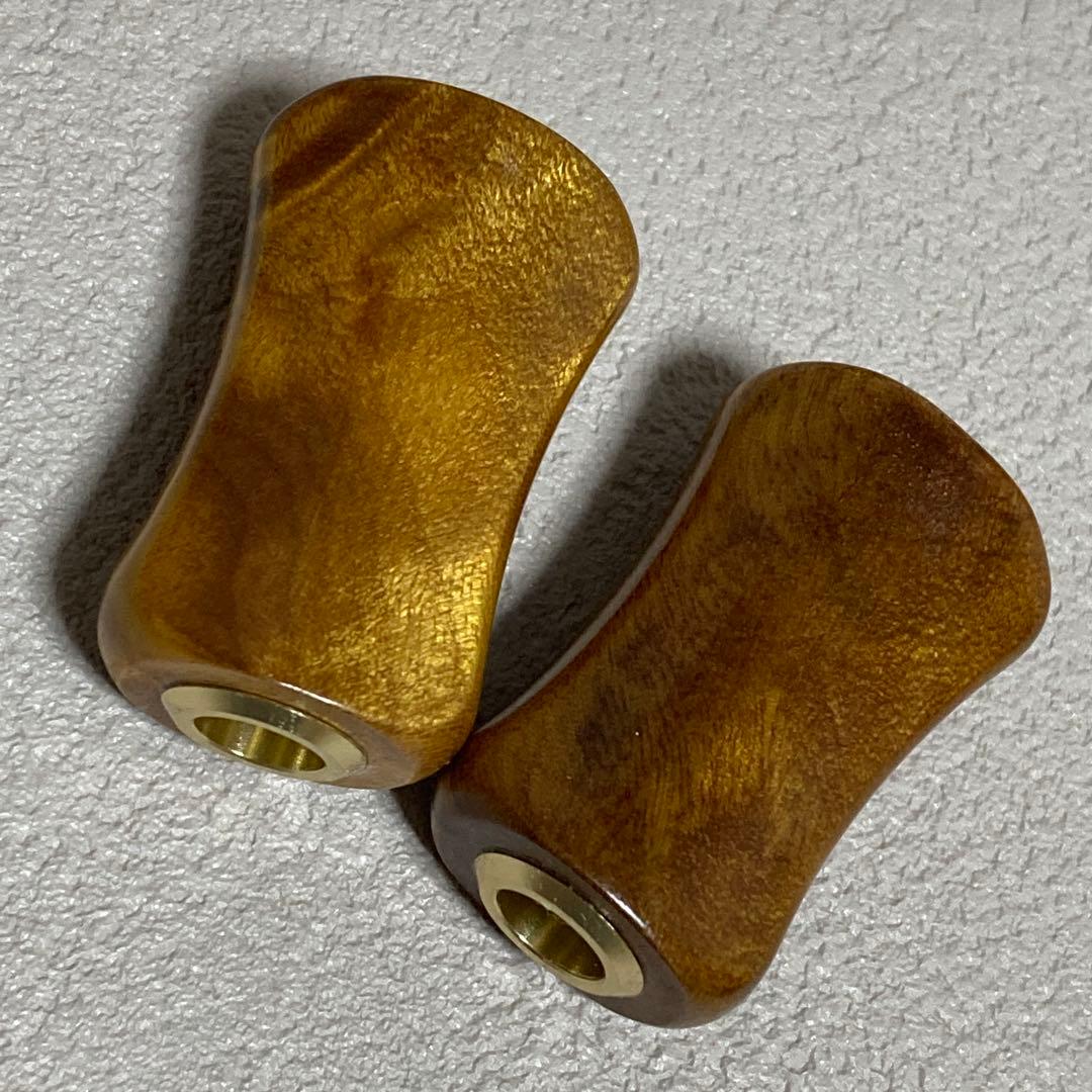 木目がカッコいい ウッドハンドルノブ 2個 シマノタイプa ダイワs G